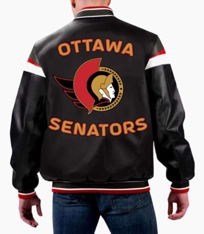 NHL Ottawa Senators Varsity Leather Jacket