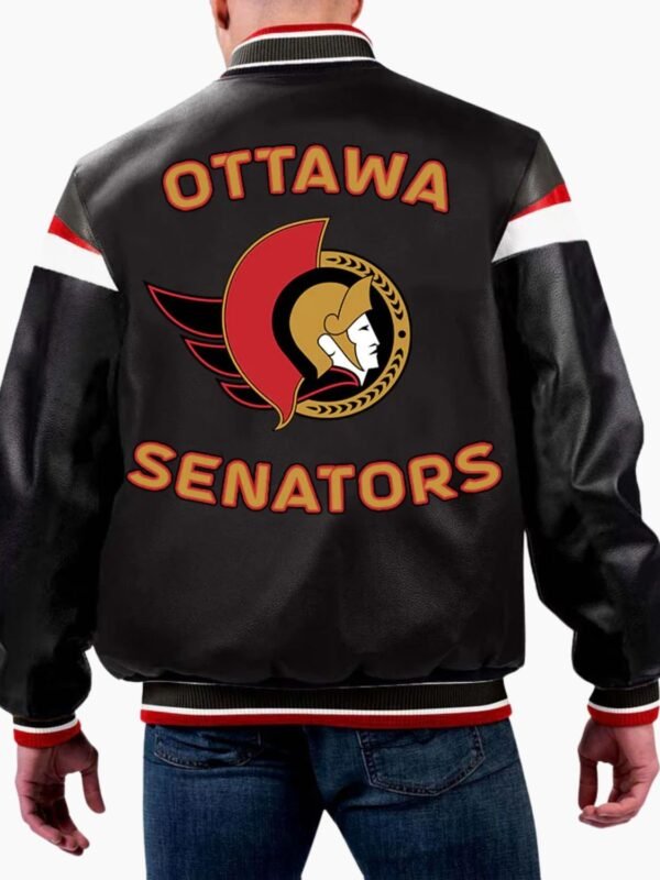 NHL Ottawa Senators Varsity Leather Jacket