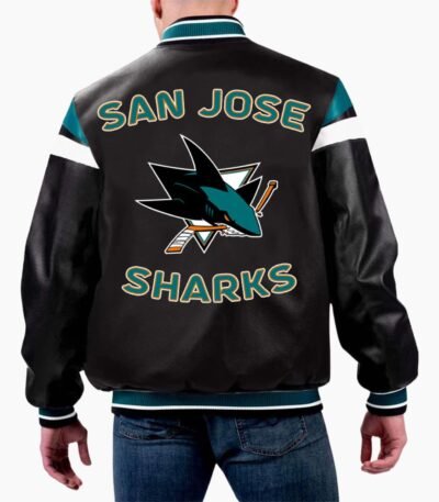 NHL San Jose Sharks Varsity Leather Jacket