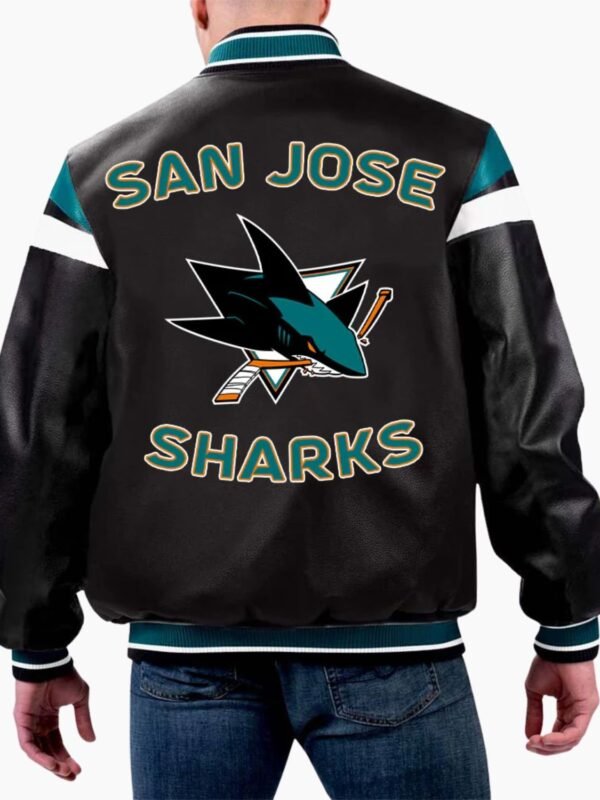 NHL San Jose Sharks Varsity Leather Jacket