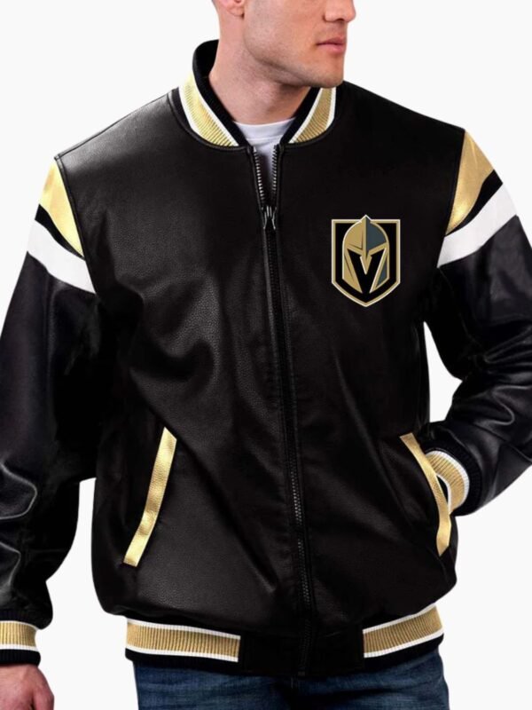 NHL Vegas Golden Knights Varsity Leather Jacket