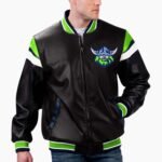 NRL Canberra Raiders Varsity Leather Jacket