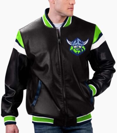 NRL Canberra Raiders Varsity Leather Jacket