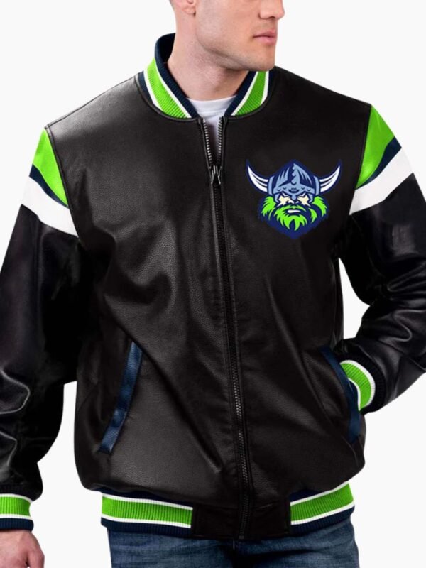 NRL Canberra Raiders Varsity Leather Jacket