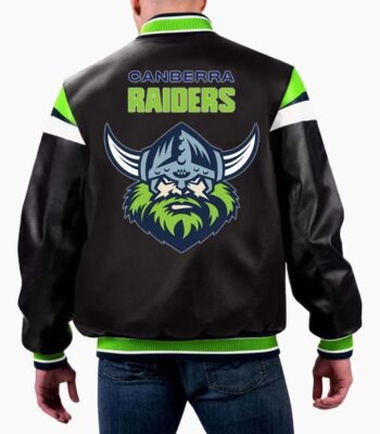 NRL Canberra Raiders Varsity Leather Jacket