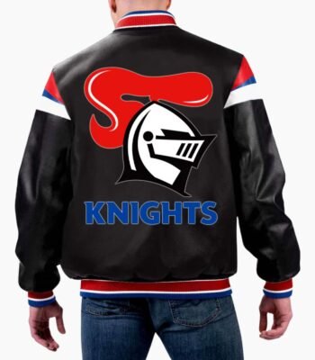 NRL Newcastle Knights Varsity Leather Jacket