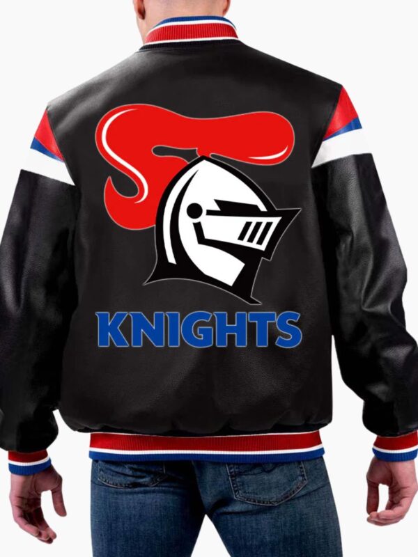 NRL Newcastle Knights Varsity Leather Jacket