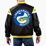 NRL Parramatta Eels Varsity Leather Jacket
