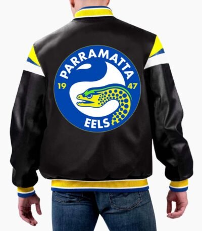NRL Parramatta Eels Varsity Leather Jacket