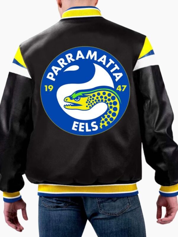 NRL Parramatta Eels Varsity Leather Jacket