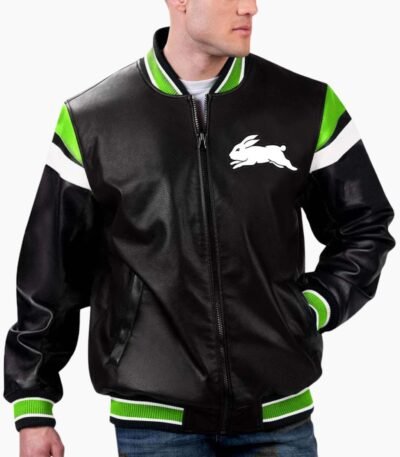 NRL South Sydney Rabbitohs Varsity Leather Jacket