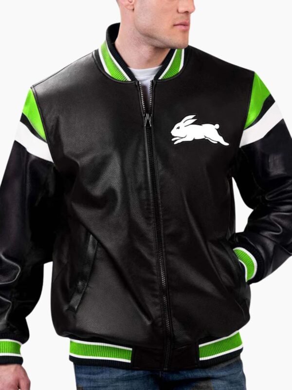 NRL South Sydney Rabbitohs Varsity Leather Jacket