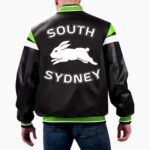 NRL South Sydney Rabbitohs Varsity Leather Jacket