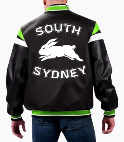 NRL South Sydney Rabbitohs Varsity Leather Jacket