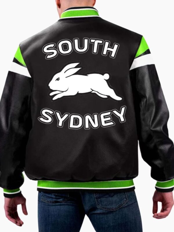 NRL South Sydney Rabbitohs Varsity Leather Jacket