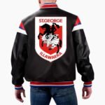 NRL St. George Illawarra Dragons Varsity Leather Jacket