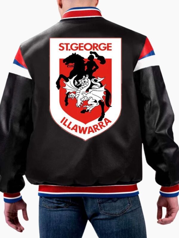 NRL St. George Illawarra Dragons Varsity Leather Jacket
