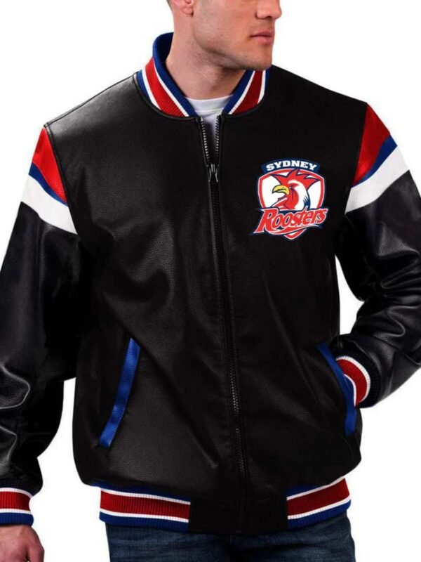 NRL Sydney Roosters Varsity Leather Jacket