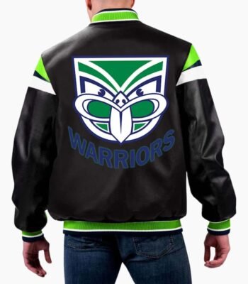 NRL Warriors Varsity Leather Jacket