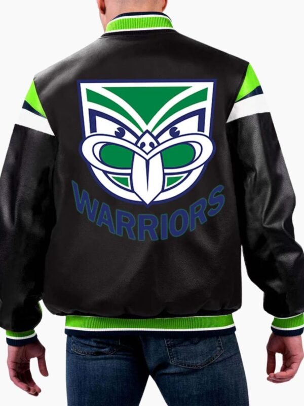 NRL Warriors Varsity Leather Jacket