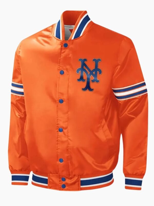 NY Mets Slider Orange Satin Jacket