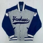 NY Yankees 1990's Script Spellout Varsity Jacket