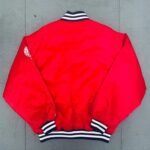NY Yankees 1990's Spellout Red Bomber Jacket