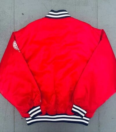 NY Yankees 1990's Spellout Red Bomber Jacket