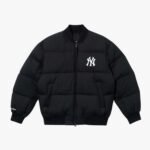 NY Yankees Black Puffer Jacket