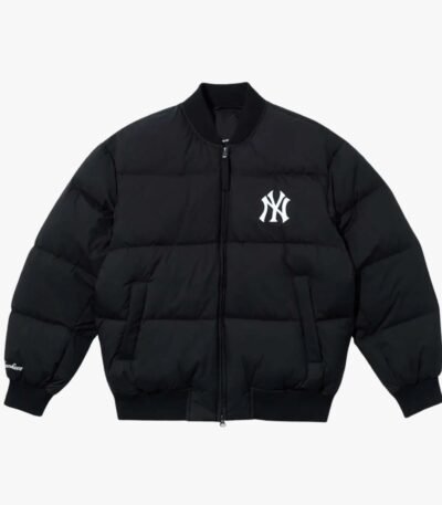 NY Yankees Black Puffer Jacket