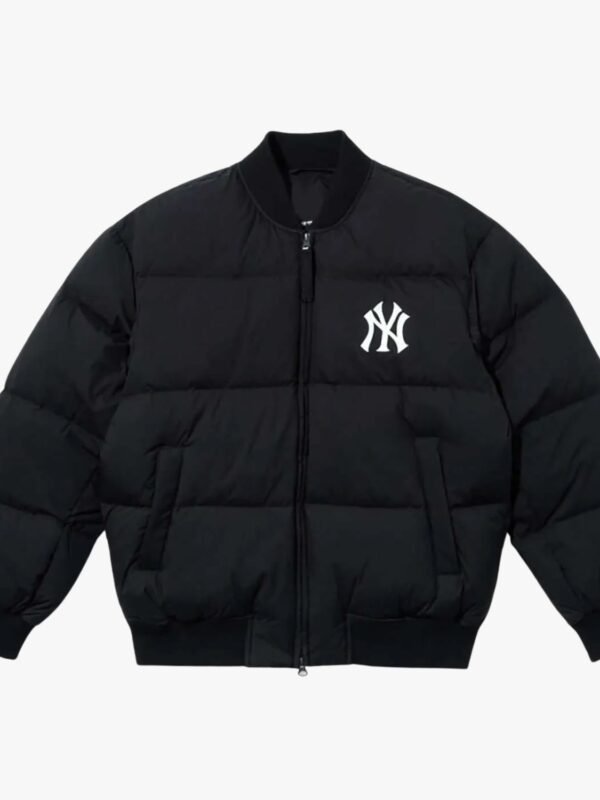 NY Yankees Black Puffer Jacket