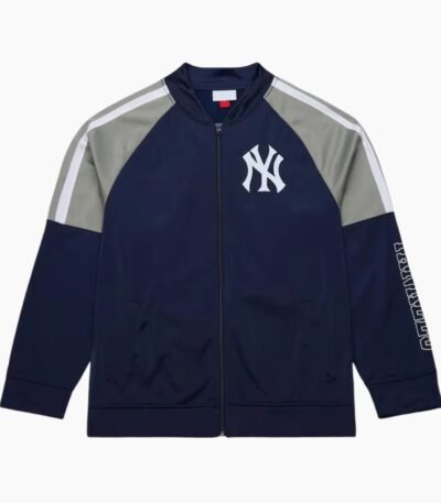 NY Yankees Color Blocked Full-Zip Track Jacket