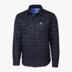 NY Yankees Navy Blue Full Snap Shirt Jacket