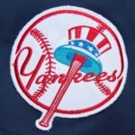 NY Yankees Vintage Logo Navy Lightweight Satin Jacket