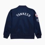 NY Yankees Vintage Logo Navy Lightweight Satin Jacket
