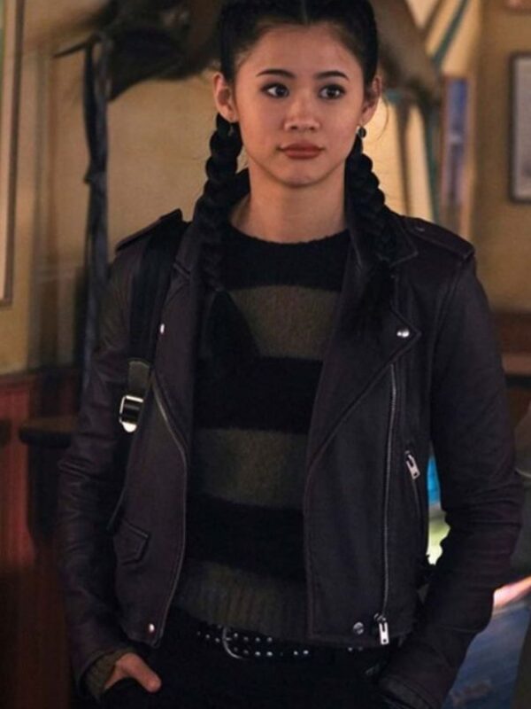 Nancy Drew Leah Lewis Black Leather Jacket