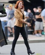 Natasha Romanoff The Avengers Camel Color Leather Jacket