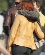 Natasha Romanoff The Avengers Camel Color Leather Jacket