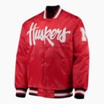 Nebraska Cornhuskers O-Line Full Button Satin Jacket