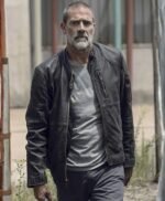 Negan TV Series The Walking Dead Black Leather Jacket