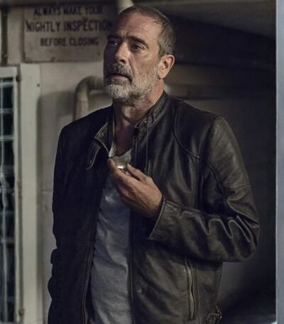 Negan TV Series The Walking Dead Black Leather Jacket