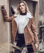 New 2024 style Faux Shearling Fur Leather Jacket