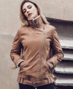 New 2024 style Faux Shearling Fur Leather Jacket