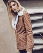 New 2024 style Faux Shearling Fur Leather Jacket