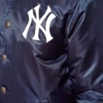 New York Yankees Baseball Navy Blue Satin Jacket