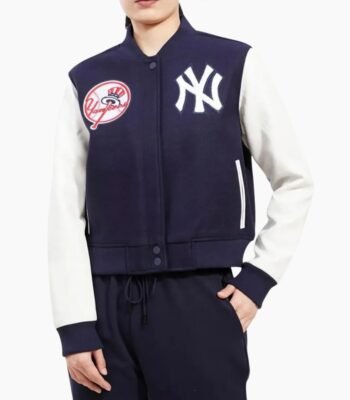 New York Yankees Classic Navy and White Varsity Jacket