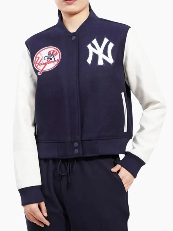 New York Yankees Classic Navy and White Varsity Jacket