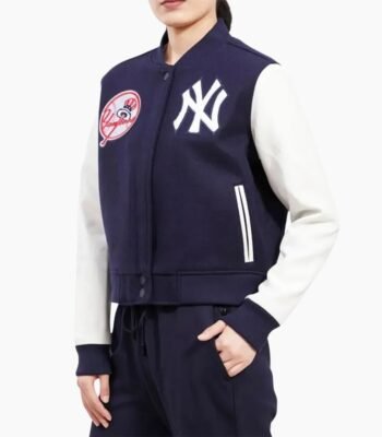 New York Yankees Classic Navy and White Varsity Jacket