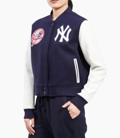 New York Yankees Classic Navy and White Varsity Jacket