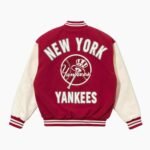 New York Yankees Dark Red Wool Full-Snap Varsity Jacket